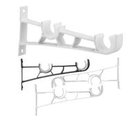 Alasum 4pièces Support Tringle Rideaux Double Barre Alliage Aluminium Épais Équerres Murales Latérales pour Rideaux Maintien Stable et Sécurisé Compatible Universellement pour Fenêtres