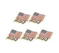 Alasum 5 Pièces Commémorative Fermoir Fiable 250e Anniversaire Patriotique en Alliage de Zinc 4 Juillet des États- Veterans Day