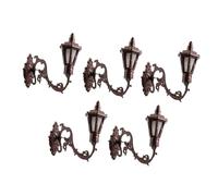 Alasum 5 pièces Miniature Wall Lamp Model for DIY Mini House Decoration Compact Table Ornament with Warm Light Micro-Landscape Wall Mounted Lights for Bedroom and Craft Scenes