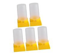 Alasum 5 pièces Set de Abreuvoirs pour Abeilles Plastique Distributeur Eau Facile à Installer Outil Apicole Pratique pour Ruche Système Hydratation sans Ouverture Rucher Adapté à Tous