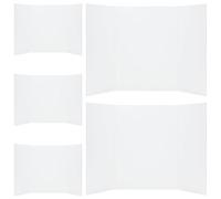 Alasum 5 Pièces Tableau D'affichage Agencement Triptyque en Papier Ondulé Pliable Blanc Léger et Réutilisable pour Foires Scientifiques et Activités Artistiques