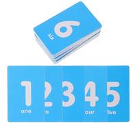 Alasum 50 Cartes Numérotées en Plastique 1-50 Cartes Numériques pour Table Double Face Mat Bleu Vertical Étiquettes Numéros pour Ferme et Organisation Résistantes et Solide