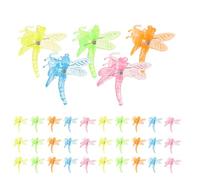 Alasum 50 Pièces Clips Support Plantes Grimpantes Libellule Colorés Lot de Pinces Plastique Transparent pour Orchidées Décoration et Maintien des Tiges de Fleurs et Vignes
