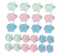 Alasum 50 Pièces Lot de Figurines Miniatures de Cochon Résine Lumineuses Ornements Décoratifs pour Jardin Miniature Maison de Poupée et Cake Toppers Statue Cochon Glow in The Dark pour