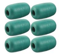 Alasum 6 Pièces Bouée de Marquage Vert en PVC pour Aquaculture et Pêche en Mer, Forme Ovale Surface Résistante à l'abrasion et Stabilité Hydrodynamique