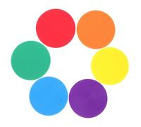 Alasum 6 Pièces Lot de 6 Marqueurs D'agilité Ronds Antidérapants 10 Cm en Polyéthylène Multicolores pour Entraînement Football, Basketball et Éducation Physique en Extérieur et Salle