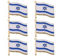 Alasum 6pièces Broches Drapeau Israël Alliage Insigne Décoratif pour Vêtements Sacs et Accessoires de Mode