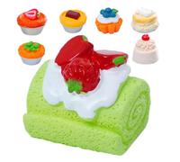 Alasum 7pièces Desserts Miniatures Réalistes Résine pour Décoration De Maison De Poupée Gâteaux Et Pâtisseries Artificiels pour Affichage Et Jeux Créatifs
