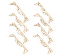 Alasum 8 Pièces Écran Miniature pour Accessoires de Décoration de Architecture Chinoise Écran de Séparation Miniature Décor Vintage Beige