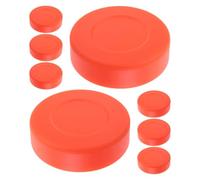 Alasum 8 Rondelles de Hockey sur Glace Orange en PVC Finition Mate, Surface Plate pour Entraînement de Précision en Intérieur et Extérieur, Lot de 8 Pièces