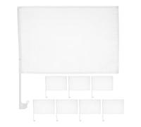 Alasum 8pièces Drapeaux de Voiture Blancs Simples avec Hampe Drapeaux Vierges pour Fenêtre de Voiture DIY Décoration pour Parade Sportive et Événements Festifs