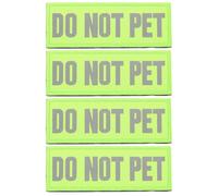 Alasum Accessoires Adhésifs Réfléchissants pour Chiens d'Assistance et Chiots, Lot de 4 Écussons Verts pour Harnais, Sécurité Lors des Sorties Nocturnes