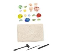 Alasum Archéologie pour Garçon Fille Kit DIY Fouille Éducative Pierres Précieuses Simulation Jeu Interactif Garçon Fille Cadeau Éducatif