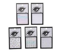 Alasum Autocollants De Pierres Précieuses Pour Visage Et Boucles D'oreilles 5 Feuilles Taille Unique Cristaux Adhésifs Multicolores Pour Petites Filles Maquillage Festival