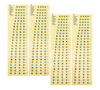 Alasum Autocollants pour Touche de Basse 4 Cordes Kit de 4 Pièces en PVC et Papier Autocollants pour Gammes de Basse Outil D’Apprentissage Pratique pour Débutants Accessoire Éducatif