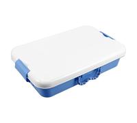 Alasum Bac à Sable Portable avec Couvercle et Poignée, Boîte de Rangement Plastique Bleu Foncé, Espace Généreux pour Jouets, Plateau de Jeu Sensoriel Multifonction, pour Garçon et Filles