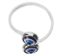 Alasum Bague Ajustable Anneau Ouvert Confortable Œil Maléfique en Alliage Argenté Style Gothique Vintage Élégant pour Femmes pour Fêtes et Saint-valentin