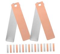 Alasum Bandes de Cuivre et Zinc Électroplaquées, 8 Paires pour Expérience Batterie de Fruits, Anodes en Tôle de Zinc et Feuille de Cuivre, Kit Scientifique Éducatif pour Apprentissage