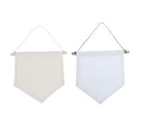 Alasum Bannière Murale pour Présentation de Badges et Épingles, Toile Blanche en Polyester Coton Support en Bois, pour Décoration Arts et Maison, Lot de 2 Pièces