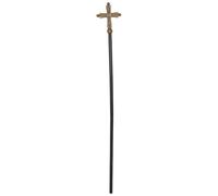 Alasum Bâton de Marche Religieux en Plastique Doré, Détachable et Confortable, Accessoire pour Costumes de Prêtres Lors de Fêtes de Pâques et Halloween