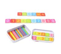 Alasum Bloc de Numération Bois Jeu Éducatif Mathématique avec Bâtons de Comptage pour Garçon Fille Apprentissage Calcul pour École et Maison