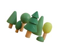 Alasum Blocs de Construction en Bois Colorés pour Garçon et Filles 1-2 Ans - Jeu Éducatif Forêt Arbres - Puzzle en Bois Motricité Fine - Éveil Bébé - Lot de Grandes Pièces Adaptées