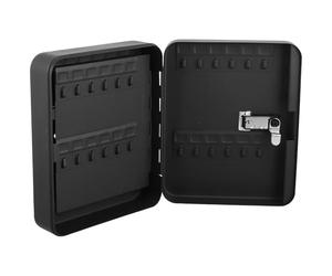 Alasum Boîte à Clés Murale Armoire de Sécurité 48 Emplacements en Fer Noir | Serrure à Code, Coins Arrondis, Organisation des Clés de Maison, Format Mural pour Usage Domestique