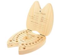 Alasum Boîte à Dents de Lait en Bois Massif Couvercle Rangement pour Dents de Bébé Souvenir d'Enfance pour Garçons et Filles la Maison