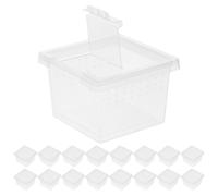 Alasum Boîte D'élevage Transparente pour Reptiles et Insectes, Lot de 20 Pièces en Plastique, Design Simple et Sécurisé pour Observation Claire, pour Terrarium à Araignées