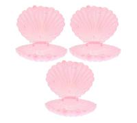 Alasum Boîtes à Bonbons Coquillage Élégantes pour Mariage et Anniversaire, Lot de 3 Pièces en Pp Réutilisable, Forme Coquillage, Espace Ample pour Organiser Petits Objets