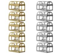 Alasum Boîtes Présents Transparentes Couverture Pratique en Plastique Style Européen, Lot de 10 Mini Boîtes à Bonbons pour Mariage et Anniversaire