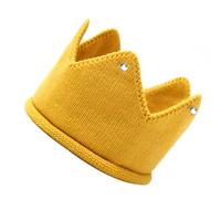 Alasum Bonnet Tricoté Couronne Jaune pour Bébé Tissu Acrylique, Garde Les Oreilles Chaud, Finition Soignée, Anniversaire Garçon et Filles