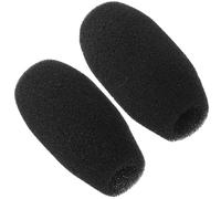 Alasum Bonnette Anti-vent Légère et Facile à Remplacer pour Microphone en Mousse Noire 2pcs pour Discours et Enseignement