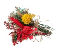 Alasum Bouquet Mini de 6 Fleurs séchées Naturelles, Assortiment élégant pour décoration intérieure et Ferme, Facile à Entretenir, réduction des déchets, Composition à Faire soi-même