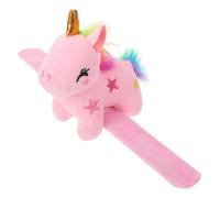Alasum Bracelet à Claquer Licorne en Peluche Rose Rembourré en Coton PP Léger et Compact Accessoire Fête D’Anniversaire et Présent Invité Bracelet Slap Doux et Amusant pour Poignet
