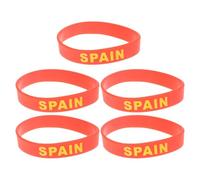 Alasum Bracelet en Silicone Lot de 5 Pièces Rouge Drapeau du Pays Confortable à Porter Courses Jeux Sportifs