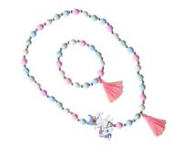 Alasum Bracelets Colliers Perles Bois Colorées Licorne Garçon Fille Finition Soignée Occasions Spéciales Cadeau Joyeuses
