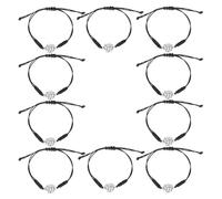 Alasum Bracelets en Corde Tressée à Breloques Volley-Ball Lot de 10 Pièces Réglables pour Adolescents et Équipes Présent Sportif pour Filles et Garçons Accessoire D’Esprit D’Équipe