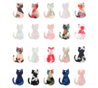 Alasum Breloques Chat en Acrylique pour Boucles D'oreilles ou Porte-clés Couleur Aléatoire Lot de 20 Pendentifs Décoratifs Délicats et Originaux pour Création de Bijoux