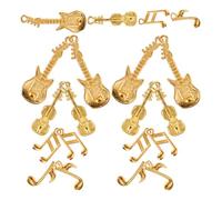 Alasum Breloques de Note de Musique et Guitare en Fer Or, Légères et Élégantes, Fabrication de Bijoux et Bracelets, 1 Set Pratique