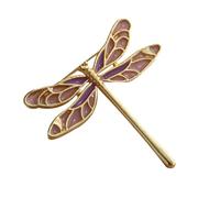 Alasum Broche Femme Usage Quotidien Confortable à Porter en Alliage Pourpre de Libellule, Élégante et Délicate Accessoiriser une Écharpe