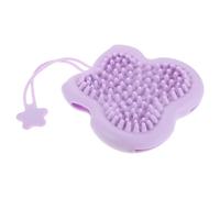 Alasum Brosse de Bain en Silicone pour Animaux de Compagnie, Moufles de Toilettage Antidérapant Violet, 32,8 X 16 X 3,6 Cm, pour Chats et Chiens, Élimination Poils Morts et Massage Doux,