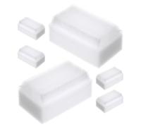 Alasum Brosses de Bain Sensorielles Faciles à Manipuler Lot de 6 en Éponge Douce Blanche pour Garçon et Filles pour Maternelles et Éducation Précoce