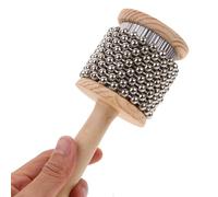 Alasum Cabasa Portable en Bois 6Cm Instrument de Percussion pour Garçon et Filles Musical Éducatif Développement du Rythme Coordination Œil-Main Sécurité Bébé