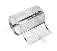 Alasum Cage de Cuisson en Acier Inoxydable Design Rotatif et Chauffage Uniforme, Accessoire Barbecue pour Réunions Familiales et Restaurants, Panier à Rôtissoire Solide Argenté