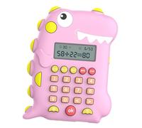 Alasum Calculatrice Éducative Garçon et Filles en Plastique Rose, D’éveil Mathématique Portable Opérations × ÷, Machine D’Apprentissage Précoce pour École Primaire, 5 Niveaux