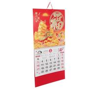 Alasum Calendrier Mural 2026 Rouge en Papier avec Disposition Multifonctionnelle pour Espace de Travail ou Maison Esprit Festif du Nouvel An Chinois