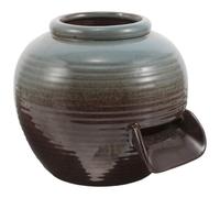 Alasum Ceramic Waterfall Jar with Fish Design Handcrafted Circulating Fountain for Garden Patio Courtyard Weatherproof Tabletop Water Feature