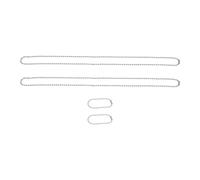 Alasum Chaînes à Billes en Acier Inoxydable Argenté 4pcs pour Porte-clés et Médailles Militaires, Résistantes à l'eau la Corrosion, Style Minimaliste pour Usage Extérieur