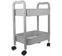 Alasum Chariot de Salle de Bain Multi-Usage en PP à roulettes, Design à Double Étage, Rangement Pratique pour Salons de Beauté et Bureaux
